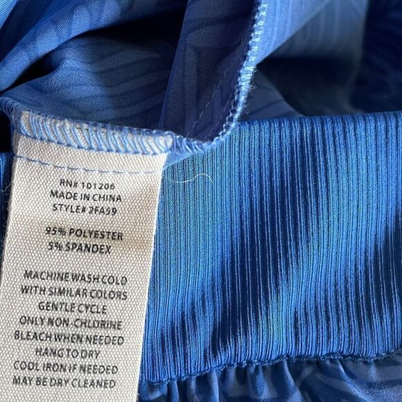 SOFT SURROUNDINGS Pull on Pants Blue Tropical Size Small - Picture 7 of 7